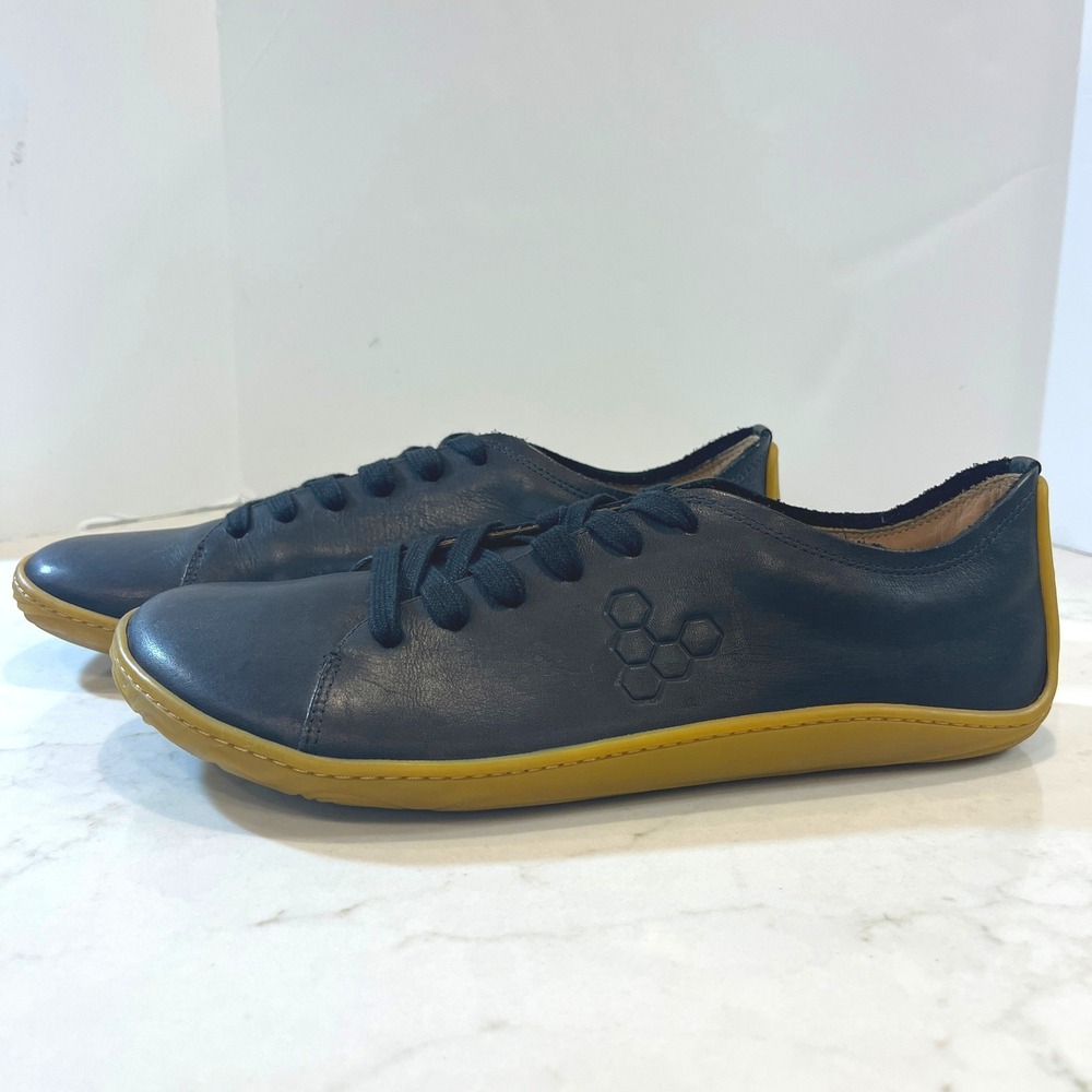 Vivobarefoot Leather Lace Up Oxford Sneaker Mens US 11 EU44 Black Soul of Africa